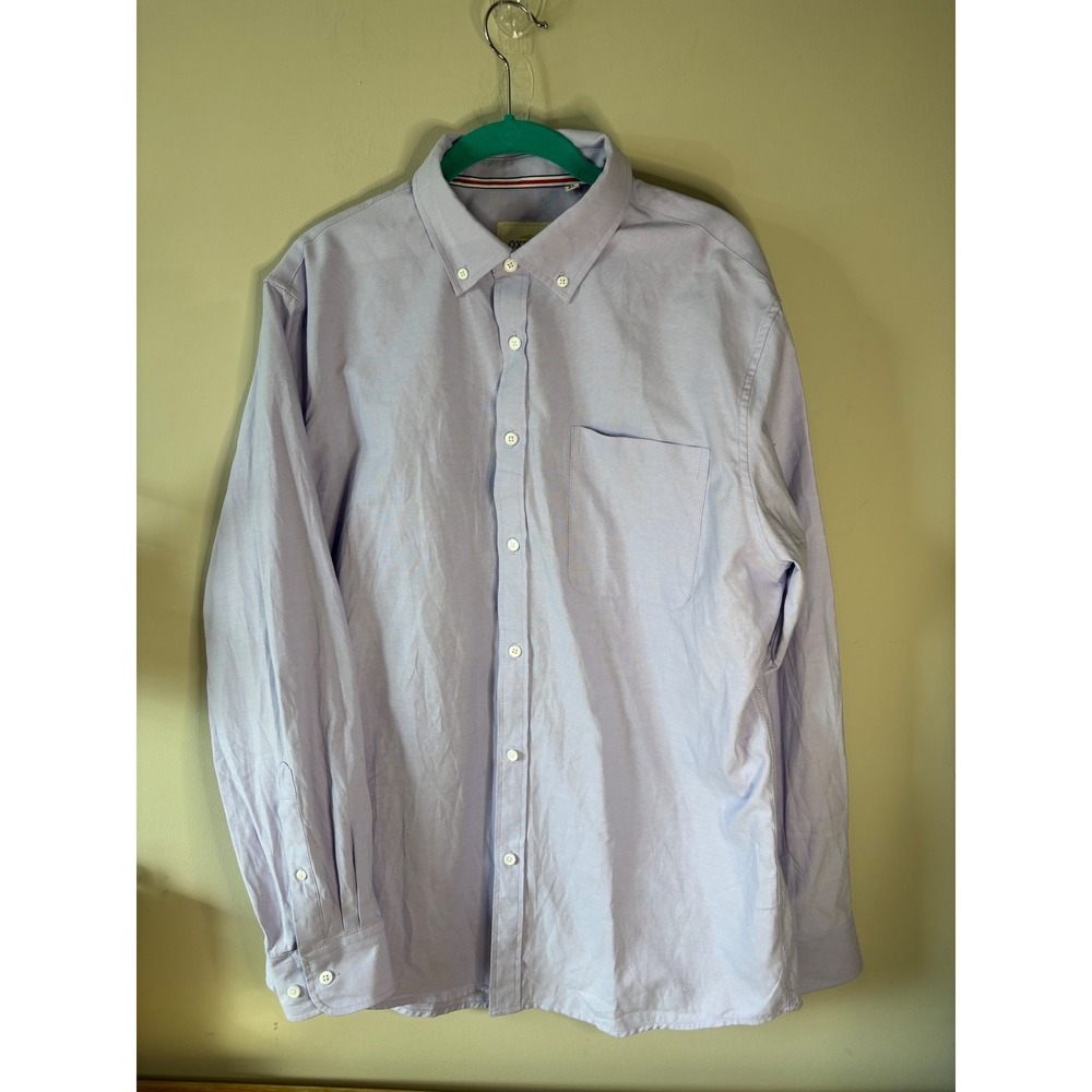 Oxford Mens Luxury Collection Button Down Shirt XL Light Purple Lavender Italian